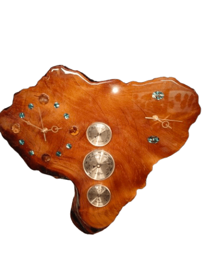 Custom Kauri light feature Clock